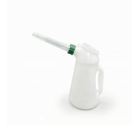 Milageto Dispensador de Aceite Manual Jarra Aceitera Bote de Lubricante Botella de Aceite con Largo y Marcaciones Graduadas para Talleres Reparaciones, Green Screw