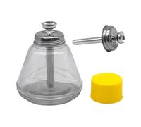 Milageto Dispensador de bomba transparente de 180 ml/6, recargable, multifuncional, profesional, práctico, a prueba de fugas, botella vacía de vidrio para