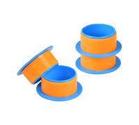 Milageto Dispensador de film estirable 4x, extractor de film para mover rollos de estirable, máquina compacta de retractilado, para palets para el hogar, 76 Mm, Naranja Azul