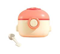 Milageto Dispensador portátil de fórmula de leche para, contenedor de alimentos con cuchara de 5G, estuche de transporte de alimentación, compartimento a, rosa pequeño