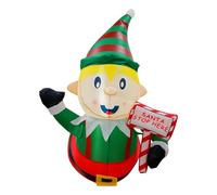 Milageto Duendes Navideños Inflables con Decoración Navideña Iluminada para El