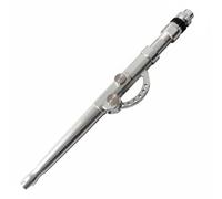 Milageto Empuñadura de Caña de Pescar Mango Extremo Soporte Adaptador Ajustable en Aluminio Liviano con Ranura Antigiro Plegable Adecuada para Pesca Desde Canoa y Jetty, Plateado, 60cm