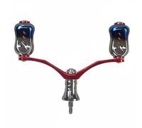 Milageto Empuñadura Doble de Carrete Ligero Empuñadura de Carrete Giratorio Estable para Aficionados Al Bricolaje, Rojo, Shimano De Rosca