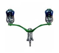 Milageto Empuñadura Doble de Carrete Ligero Empuñadura de Carrete Giratorio Estable para Aficionados Al Bricolaje, Verde, Shimano De Rosca