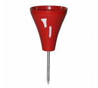 Milageto Equipo de Práctica de Golf Marcador de tee Señalizador Cono Copa Estaca Metálica Base Firme Acabado Brillante Guías de Posición Adecuado para, Rojo