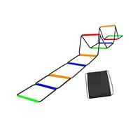 Milageto Escalera de Especializada en Ejercicios Deportivos para Potenciar Velocidad Equilibrio Coordinación Y Fuerza Muscular Elaborada con Acero Al, 10 Rejillas con