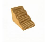 Milageto Escalera para Perros Escalones Rampa Mascotas Colchoneta Peldaños Espuma de Apoyo Ergonómica Funda con Cremallera Lavable Base Firme Antideslizante, Camello, Cuatro Escalones