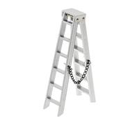 Milageto Escalera RC Decorativa Accesorio Plegable Miniatura para Crawler Carro Metal Estilo Realista Mejoras en Maquetas Apta para Exhibición Colección, 10cm