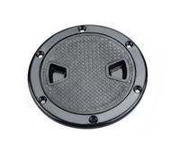 Milageto Escotilla de Inspección Marina Redonda Estanca con Junta de Goma Tapa Roscada Antideslizante y Montaje Horizontal O Vertical Adecuada para, Negro, 100MM