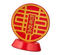 Milageto Escultura de Compromiso DIY para Manualidades de de Boda China para Regalos de inauguración de Mesa de Mesa, Rojo