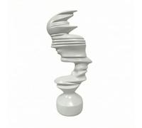 Milageto Escultura Figura Estatua Adorno Decorativo Ornamento Resina Suave Brillante con Base Sólida Ondulante Artístico Adecuada para Vestíbulo Sala de Estar, Color to 2, Abstracto Moderno