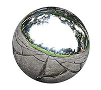 Milageto Esfera Decorativa Jardín Bola Acero Inoxidable Esfera Espejo Adorno Metálico Reflectante Diseño Contemporáneo Adecuada para Embellecimiento de, plata2