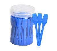 Milageto Espátulas para base de maquillaje, cucharilla para tarros de cuidado de piel, mini cuchara ligera y fácil de limpiar para cosméticos, espátula para, Azul