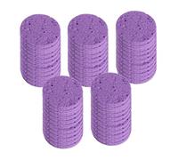 Milageto Esponjas faciales: desmaquillan suavemente, limpian y purifican. Prácticos artículos esenciales para el cuidado de piel en viajes. Discos, Morado 50 Piezas
