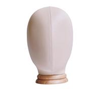 Milageto Estante de almacenamiento de gorras de modelo de cabeza de maniquí, soporte de exhibición de sombreros multiusos moderno con base de madera para