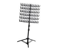 Milageto Estante de pelo trenzado ajustable para trenzar, estante divisor de pelo de 144 clavijas, colgador de soporte para extensiones de cabello para, Negro