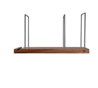 Milageto Estante para Vinilos Estante Organizador Soporte Exhibidor Archivador con Base de Madera Maciza y Varillas Metálicas Curvadas Adecuado para Sala de