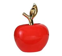 Milageto Estatua de Manzanas Escultura de Frutas Modern Collection de Manzana Cerámica Figurina Ornamento para Farmhouse Office Festival Stag, Rojo, L