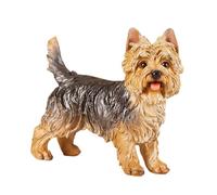 Milageto Estatua de Perro, Adorno de Mesa, Figura Decorativa Coleccionable de Yorkie, Escultura de Animal para Escritorio, Mesa, Centro de Mesa, Estante de, de Pie