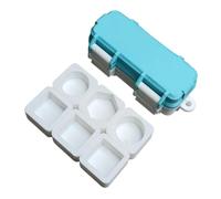 Milageto Estuche de Almacenamiento para Tiza de Taco de Billar, contenedor para Tiza de Billar para Juegos de Ocio, Viajes y Entrenamiento, Azul Claro