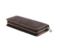 Milageto Estuche de bolígrafo portátil, Bolsa para marcadores con Capacidad para 11 bolígrafos, práctico Estuche para bolígrafos, Estuche para lápices para, MarrÓn