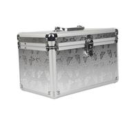 Milageto Estuche de tren para maquillaje, estuche para cosméticos, almacenamiento para decoración de uñas con asa, organizador de maquillaje a prueba de