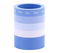 Milageto Estuche organizador de escritorio para lápices y bolígrafos con calendario, resistente, para niños y niñas, con capacidad para 40 bolígrafos, ideal, Azul