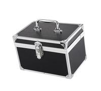 Milageto Estuche organizador de maquillaje multiusos para guardar herramientas de maquillaje, caja de herramientas de masaje de spa, gran capacidad para, Negro