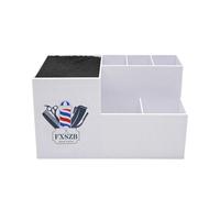 Milageto Estuche para tijeras de peluquero, soporte para tijeras de salón, estuche para tijeras, organizador profesional para peluquería, peines, pinzas y, Blanco