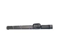 Milageto Estuche Porta Taco Billiard Funda Protectora Rígida para Taco de Billar Bolsa de Transporte para Snooker Cubierta de PU Resistente con Bolsillo para, Rayas Blancas Negras
