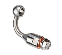 Milageto Extensión de de Freno Universal Adaptador Recto Y Doblado de Acero Inoxidable Accesorio Reparación Motocicleta Adecuado para Sustitución Y Ma, 90 Grados