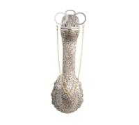Milageto Figura Ave Corredora con Gafas y Cana Whimsical Figura Ave Corredora Pared Artístico para Entrada, Plata
