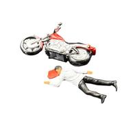 Milageto Figura Miniatura Figura Miniatura Accesorio Modelo Gente Escenografía Simulación Fabricado en PP Pintado a Mano Adecuado para, Motocicleta Masculina