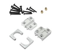 Milageto Fijación de Muelle de Eje Trasero de Metal para MN82 LC79 MN78 Accesorio de Aluminio Repuesto de Actualización con Placa Trasera Completa Adecuado Par, argén
