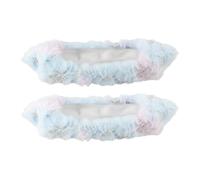 Milageto Fundas para Patines Cubiertas Protectoras en Franela Suave para de Patines de Hielo Ideales para Patinaje Artístico y Hockey sobre Hielo, Rosado Azul