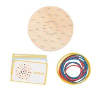 Milageto Geoplano de Madera, Reloj para enseñar Hora, Juguete Creativo para Hacer Mismo, Rompecabezas gráfico Educativo, Juego de Mesa para niños, Sin Modelo