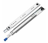 Milageto Guía Telescópica para Cajón Riel Reforzado con Rodamiento de Bolas y Seguro Integrado Perfecta para Gabinetes Carpintería Aplicaciones Industriales, 60CM, Con Cerradura
