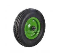 Milageto Heavy Duty Wheel Rueda Industrial Rueda Inflable Conjunto de Eje de 3 Cm con Soporte Sólido Neumáticos con Dibujo para, Rueda Individual Inflable De 16 Pulgadas Mejorada Y Engrosada