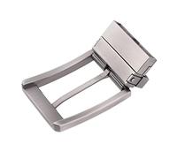 Milageto Hebillas de cinturón rectangulares reversibles de una sola punta con hebilla de metal - Gris Perla, 35 mm, gris perla, 35 mm