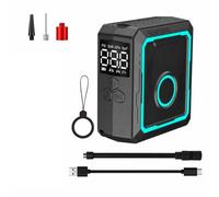 Milageto Inflador Portátil Digital Inalámbrico Inflador Neumáticos con Boquillas Inrcambiables Recargable por USB para Ciclistas,