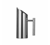 Milageto Jarra de Acero Inoxidable Pitcher Metálico Jarra para Bebidas Jarra Servidora Acero 304 Pulido Abierta Inclinada y Asa Larga Adecuada para Mesa Cocina Reuniones Informales, 1.0L