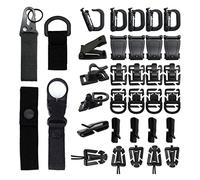 Milageto Juego de 34 Piezas de Accesorios para Mochila Molle con Clip de Anilla en Portabotellas