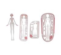 Milageto Juego de 4 Plantillas Y Reglas de Dibujo de Moda para Acolchado, Confección de Ropa Y Sastrería.