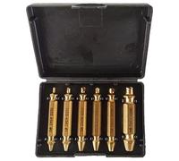 Milageto Juego de Extractores de Tornillos Dañados, 2x6 Piezas, Brocas para Quitar Tornillos Pelados