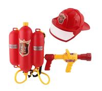 Milageto Juego de Juguetes de Agua con Forma de Bombero, Regalo para niños, Actividades de Verano al Aire Libre, Juego de simulación para Fiestas en la Playa o, 2 Piezas