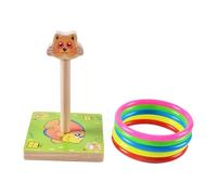 Milageto Juego de Lanzamiento de con Gancho de Madera, Rompecabezas Deportivo de Ocio, Juego de Lanzamiento para niños, niñas, Adultos, niños, Bodas y, Gatito