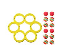 Milageto Juego de Lanzamiento para Piscina con puntuación y Bolas de Lanzamiento, Flotador de Espuma Ligero, Juguetes para lanzar Bolas para Actividades, 12 Bolas