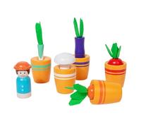 Milageto Juego de Madera para Tirar Zanahorias, clasificar Colores, Combinar Zanahorias, Rompecabezas para Fiestas, Regalo para niños y niñas a Partir de 3