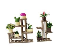 Milageto Juego de mini soporte para plantas a escala 1/64, decoración para casa de muñecas, escena de balcón, micropaisaje, adornos, accesorios para, Style C