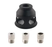 Milageto Juego de plantillas de espiga autocentrante de 6/8/10 mm con bujes de perforación, perforadora vertical portátil de acero inoxidable y aleación de, Negro